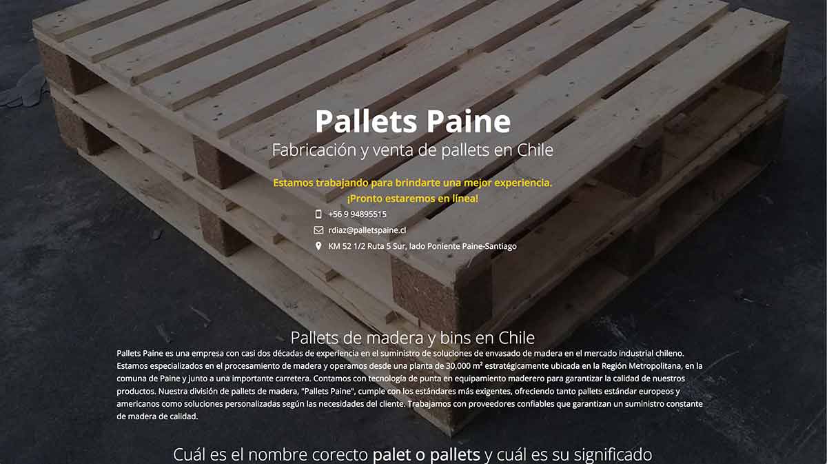 Fabricación de pallets en Chile