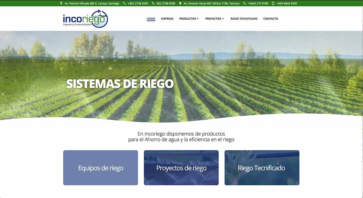 Equipos para riego subterráneo