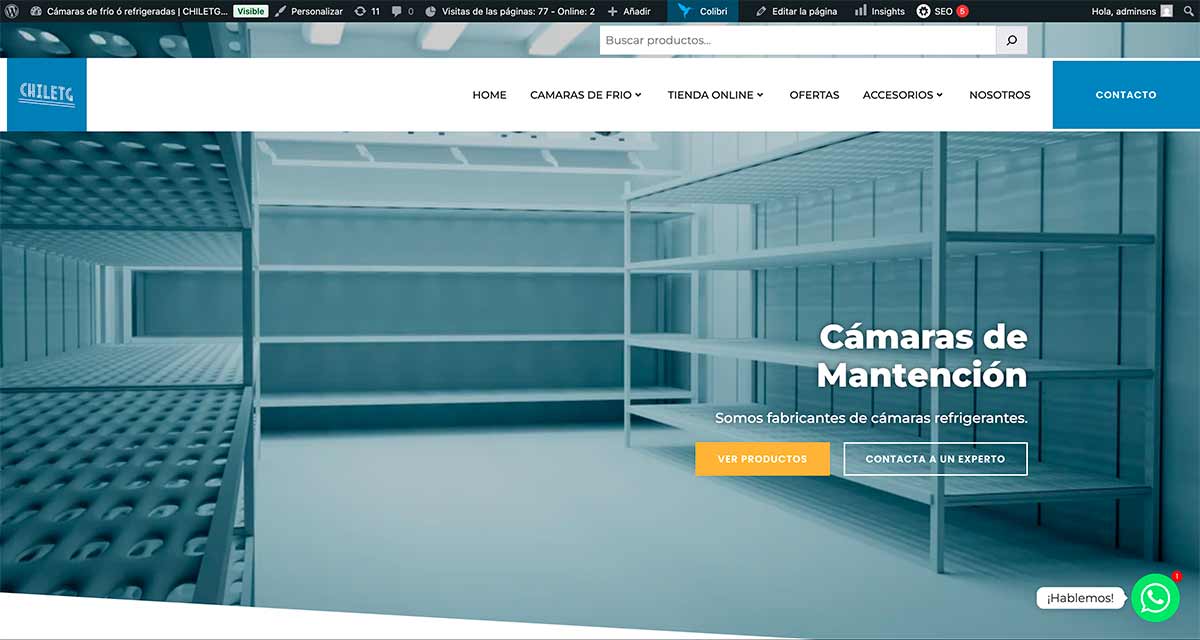 Venta de cámaras de frío