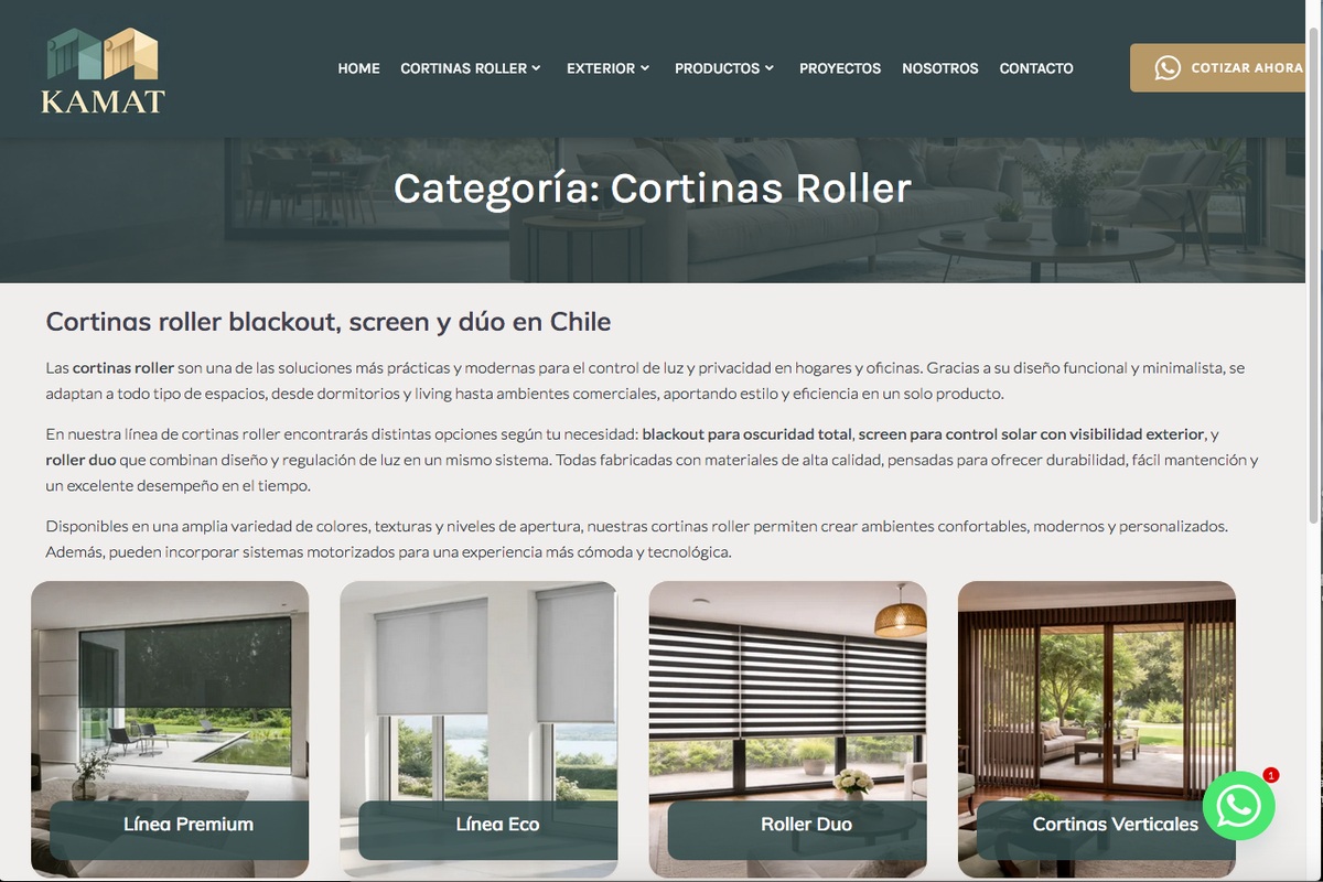 Cortinas roller black out